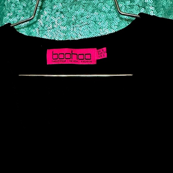 Boohoo Little Black Dress / Plunge Neck Bodycon Midi Dress for ladies size 2 - Picture 10 of 12